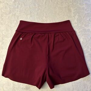 Lululemon Athletica Deep Red Athletic Shorts
